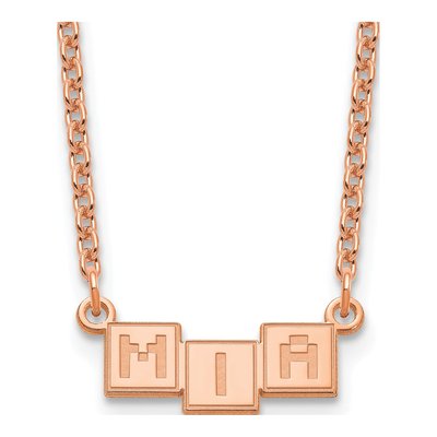 Personalized 3-Letter Bar Name Necklace