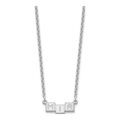 Personalized Sterling Silver 3-Letter Name Bar Necklace – view 2