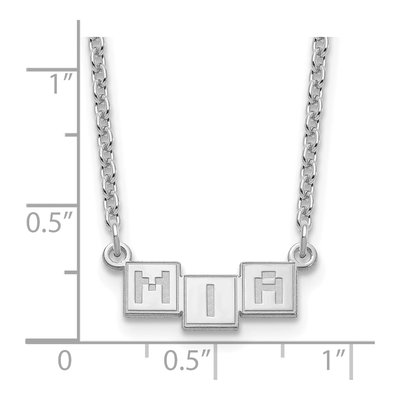 Personalized Sterling Silver 3-Letter Name Bar Necklace – view 3