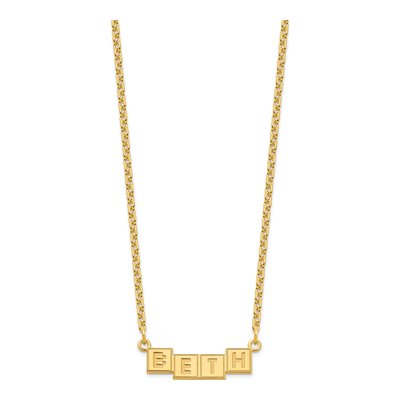 Personalized 4-Letter Name Bar Necklace – view 2