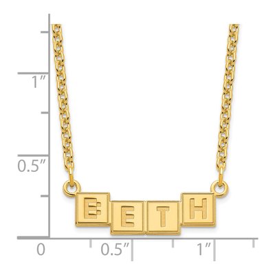 Personalized 4-Letter Name Bar Necklace – view 3
