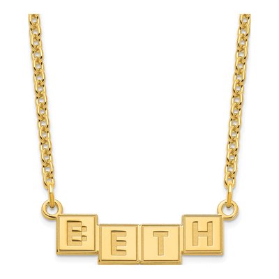 Personalized 4-Letter Name Bar Necklace
