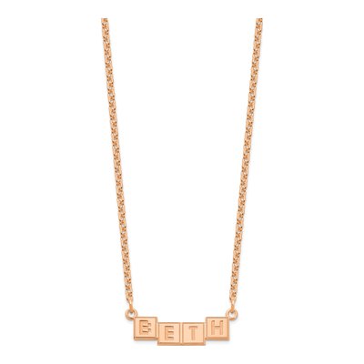 Personalized 4 Letter Bar Name Necklace – view 2