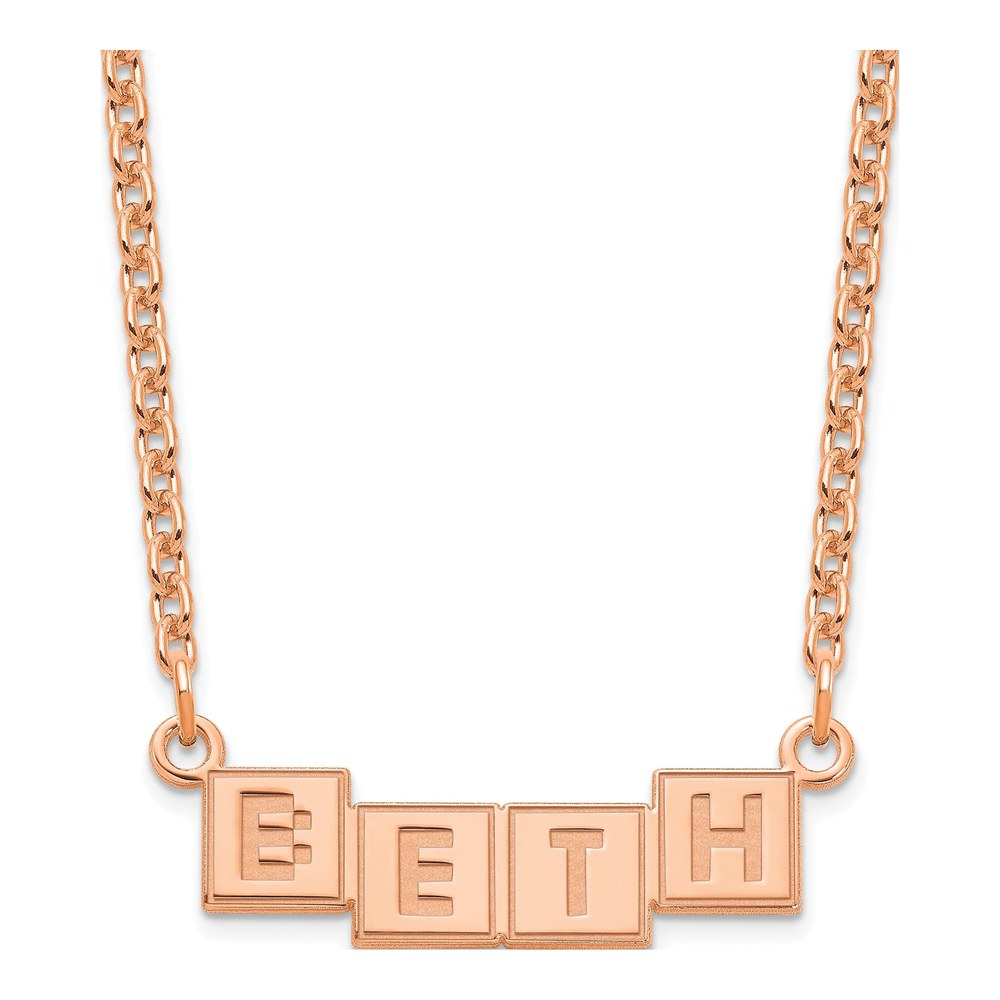 Personalized 4 Letter Bar Name Necklace