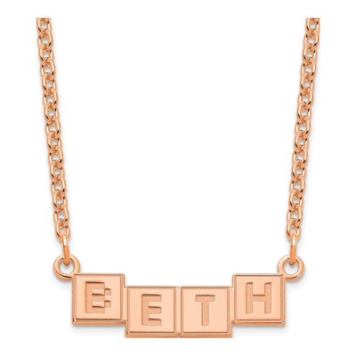 Personalized 4 Letter Bar Name Necklace