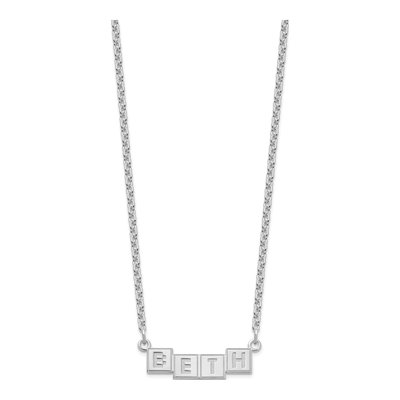 Personalized Sterling Silver 4-Letter Name Bar Necklace – view 2
