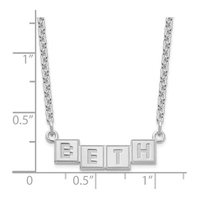 Personalized Sterling Silver 4-Letter Name Bar Necklace – view 3