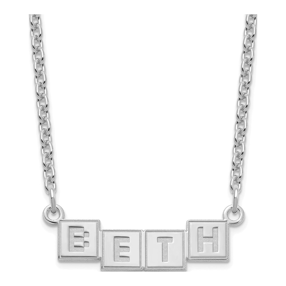 Personalized Sterling Silver 4-Letter Name Bar Necklace