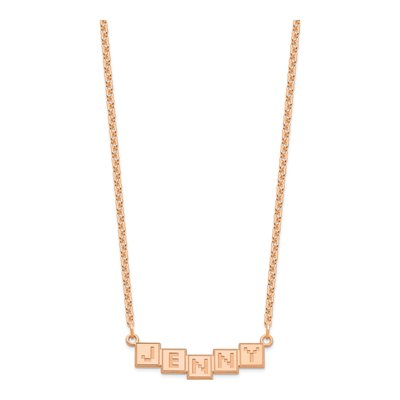Personalized 5-Letter Bar Name Necklace – view 2