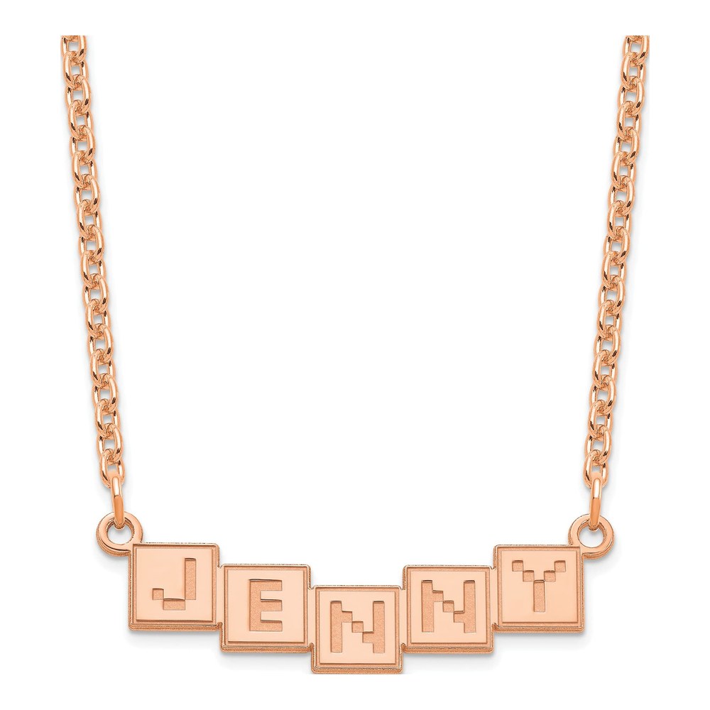 Personalized 5-Letter Bar Name Necklace