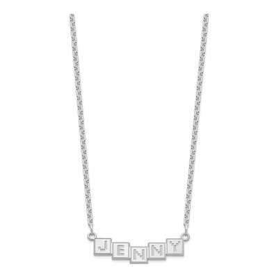 Personalized Sterling Silver 5-Letter Name Bar Necklace – view 2
