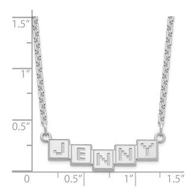 Personalized Sterling Silver 5-Letter Name Bar Necklace – view 3