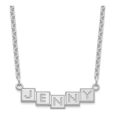Personalized Sterling Silver 5-Letter Name Bar Necklace