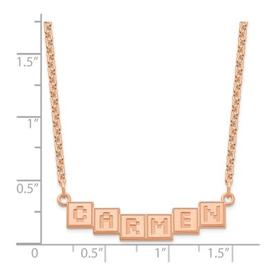 Personalized 6-Letter Bar Name Necklace – view 3