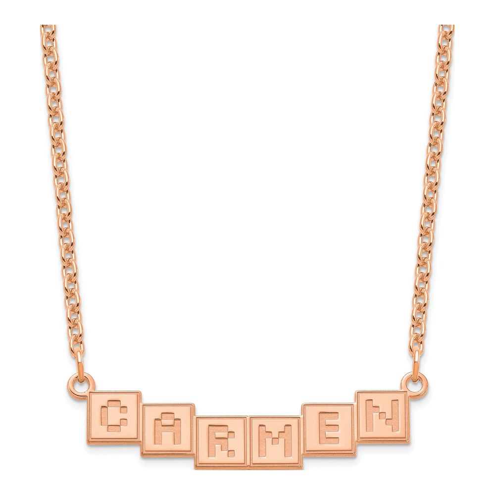 Personalized 6-Letter Bar Name Necklace