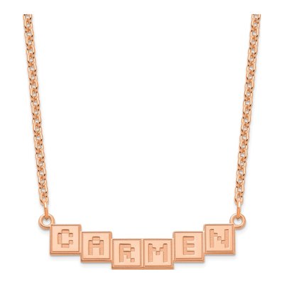 Personalized 6-Letter Bar Name Necklace