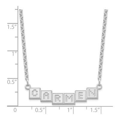 Personalized Sterling Silver Name Plate Bar Necklace – view 3