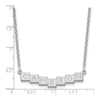 Personalized Sterling Silver Name Plate Bar Necklace – view 3
