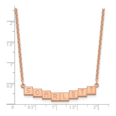 Personalized Rose Gold Plated Silver Name Bar Necklace – view 3