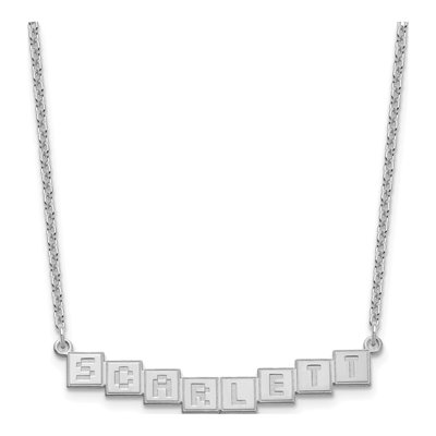 Personalized Sterling Silver Name Bar Necklace – view 2
