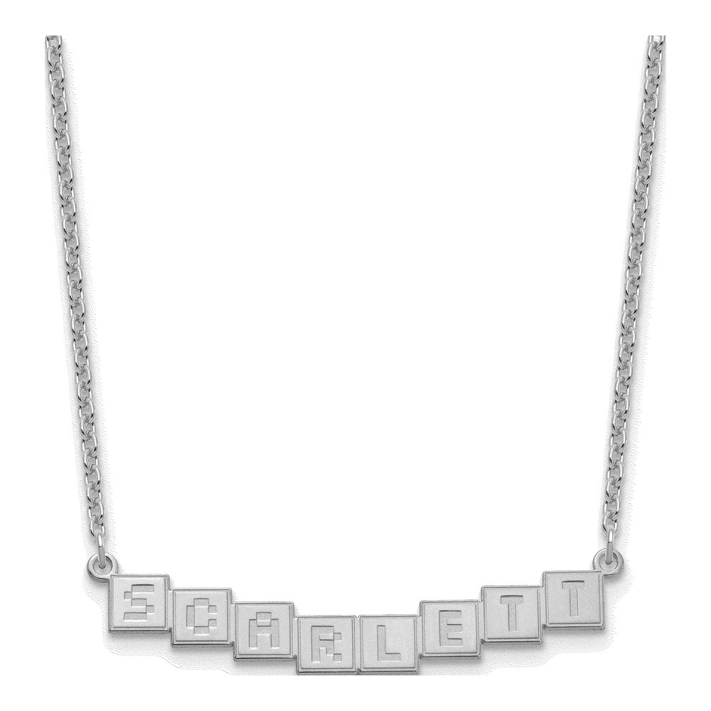 Personalized Sterling Silver Name Bar Necklace