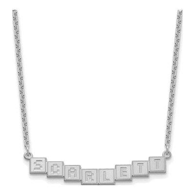 Personalized Sterling Silver Name Bar Necklace