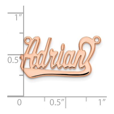 14K Rose Gold Personalized Name Plate Pendant – view 3