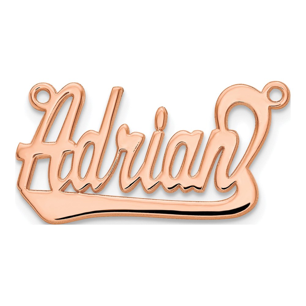 14K Rose Gold Personalized Name Plate Pendant