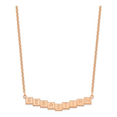 Personalized Sterling Silver Name Bar Necklace – view 2