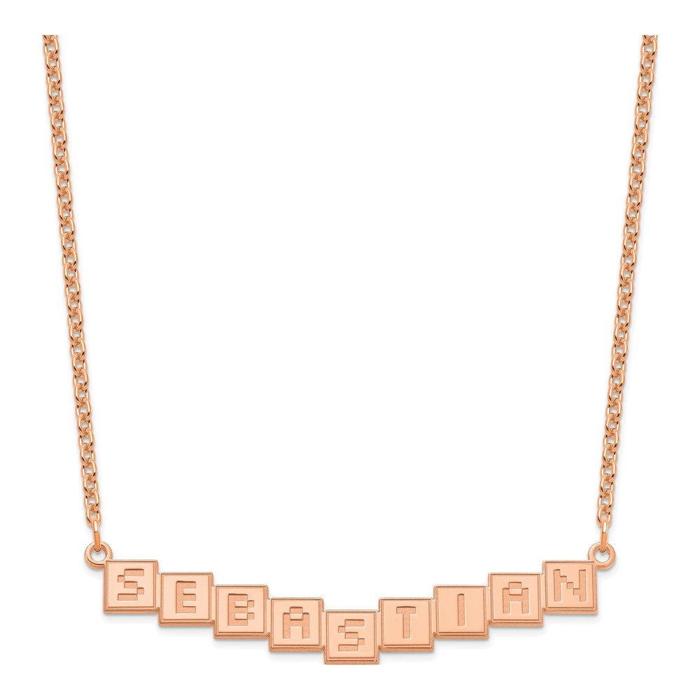 Personalized Sterling Silver Name Bar Necklace