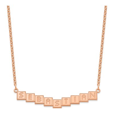 Personalized Sterling Silver Name Bar Necklace
