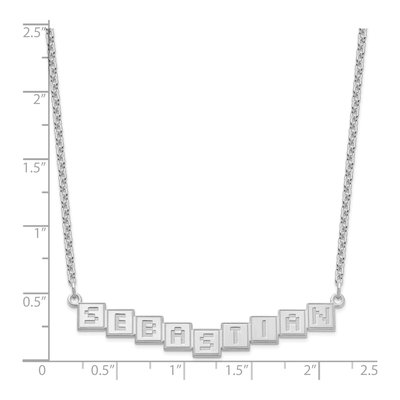 Personalized Sterling Silver Name Plate Bar Necklace – view 3