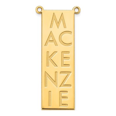Gold-Plated Sterling Silver Personalized Bar Charm – view 3