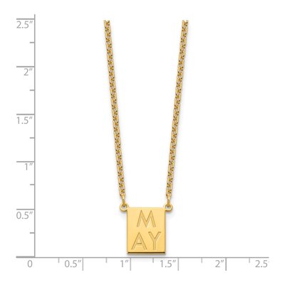 Gold-Plated Sterling Silver Personalized Bar Charm – view 4