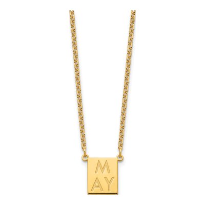 Gold-Plated Sterling Silver Personalized Bar Charm