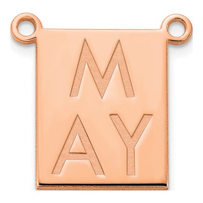 Rose Gold-Plated Sterling Silver Personalized Bar Charm – view 2