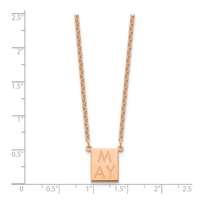 Rose Gold-Plated Sterling Silver Personalized Bar Charm – view 4