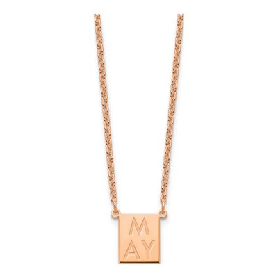 Rose Gold-Plated Sterling Silver Personalized Bar Charm