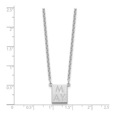 Sterling Silver Personalized Vertical Bar Charm – view 4