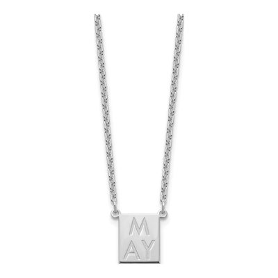 Sterling Silver Personalized Vertical Bar Charm
