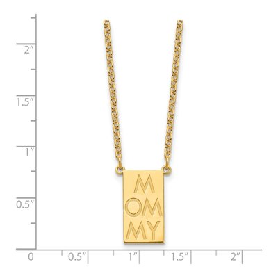 Gold-Plated Sterling Silver Personalized 6-Letter Vertical Bar Charm – view 2