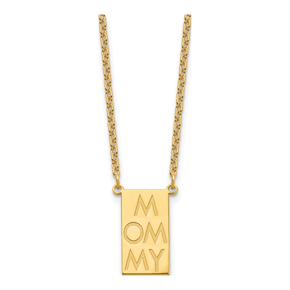 Gold-Plated Sterling Silver Personalized 6-Letter Vertical Bar Charm