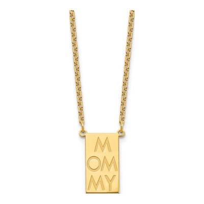 Gold-Plated Sterling Silver Personalized 6-Letter Vertical Bar Charm