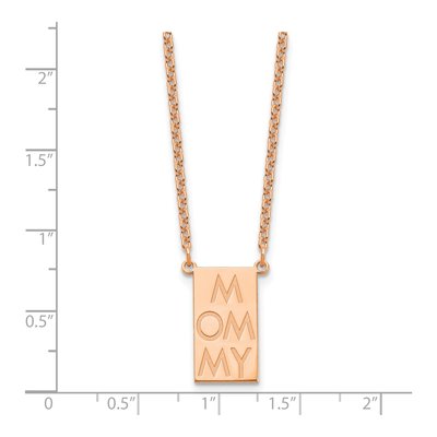 Rose Gold-Plated Sterling Silver Personalized Vertical Bar Charm – view 2