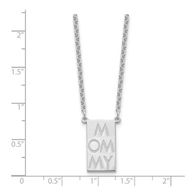Sterling Silver Personalized Vertical Bar Charm – view 2