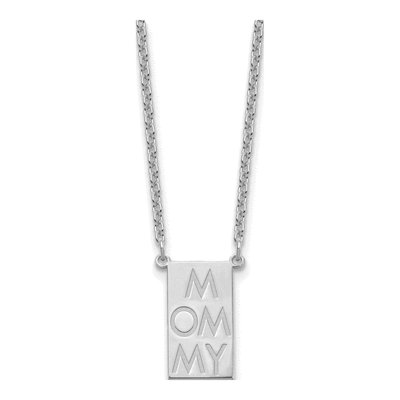 Sterling Silver Personalized Vertical Bar Charm