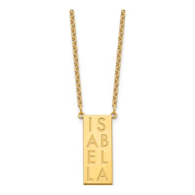 Gold-Plated Sterling Silver Personalized Bar Charm