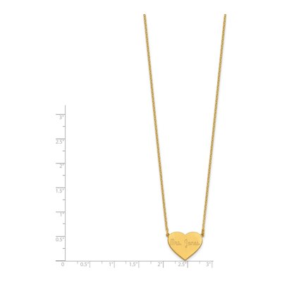 Gold-Plated Sterling Silver Personalized Heart Station Necklace – view 2