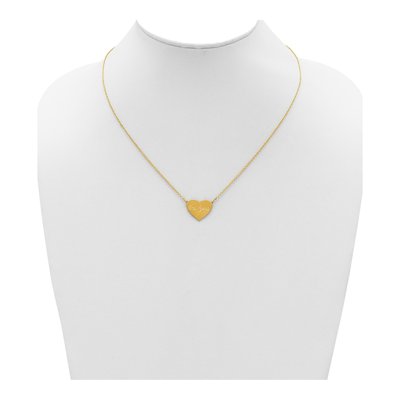 Gold-Plated Sterling Silver Personalized Heart Station Necklace – view 3