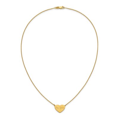 Gold-Plated Sterling Silver Personalized Heart Station Necklace – view 4